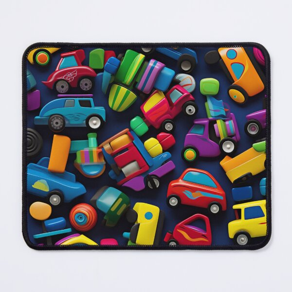 Item preview, Colorful fantasy pattern orange yellow red purple turquoise green black ornaments cars designed and sold by G-M-Designs.