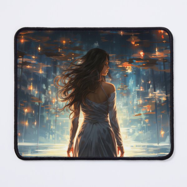 Item preview, Ephemeral Elegance: A Woman in a Flowing Dress Embracing the Sea designed and sold by oanaunciuleanu.