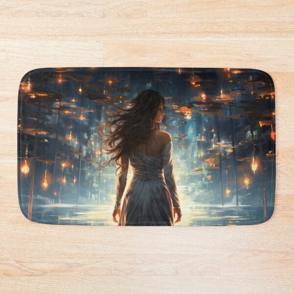 Item preview, Ephemeral Elegance: A Woman in a Flowing Dress Embracing the Sea designed and sold by oanaunciuleanu.