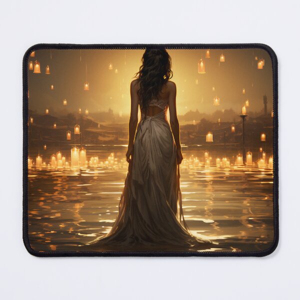 Item preview, Ephemeral Elegance: A Woman in a Flowing Dress Embracing the Sea designed and sold by oanaunciuleanu.
