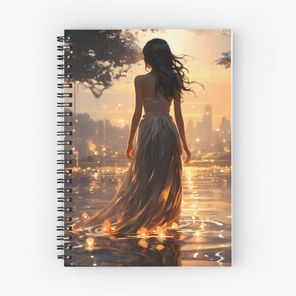 Item preview, Ephemeral Elegance: A Woman in a Flowing Dress Embracing the Sea designed and sold by oanaunciuleanu.