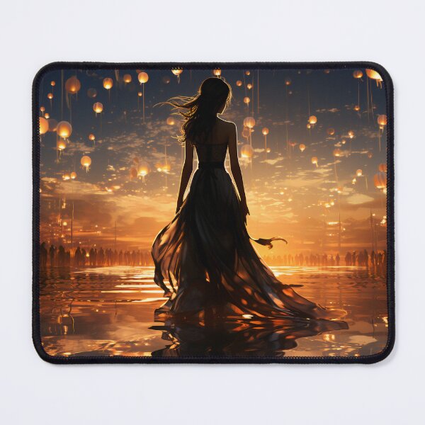 Item preview, Ephemeral Elegance: A Woman in a Flowing Dress Embracing the Sea designed and sold by oanaunciuleanu.