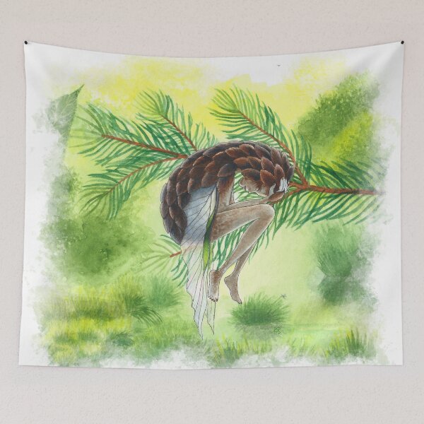 Item preview, Fyri - little fairy hidden in a pine cone designed and sold by MelAislingArt.