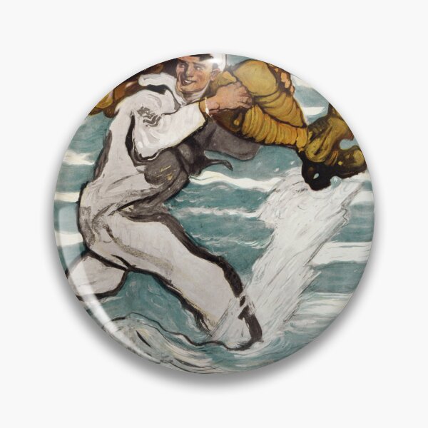 Item preview, STK502115A-Sailor wading as he carries a soldier on his shoulder. designed and sold by StocktrekImages.
