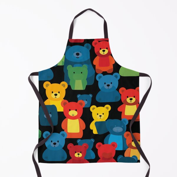 Item preview, Colorful fantasy pattern blue red green turquoise yellow black ornaments teddy workshop designed and sold by G-M-Designs.