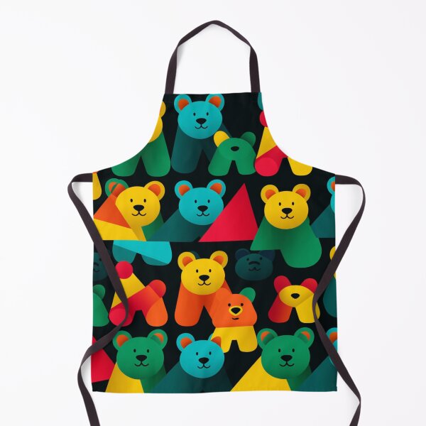 Item preview, Colorful fantasy pattern blue red green turquoise yellow black ornaments teddy workshop designed and sold by G-M-Designs.