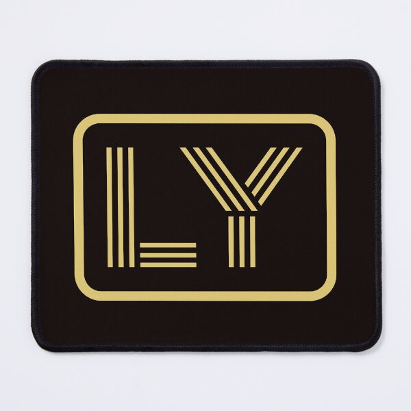 Item preview, LY Initials Gold Geometric Letters designed and sold by Jeallan Designs.