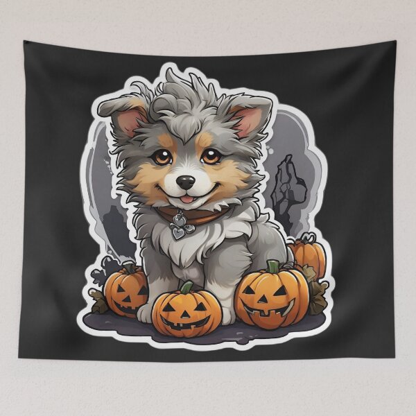 Item preview, Pumpkin faithful pup, Shetland sheepdog designed and sold by DBPauwels.