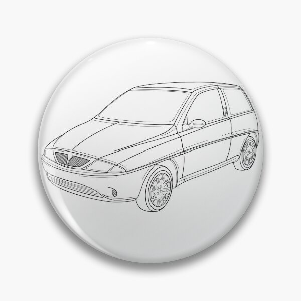 Item preview, Lancia Y Elefantino - Ypsilon - Italian Car Illustration designed and sold by CarCartoonItaly.