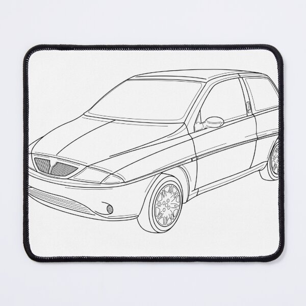 Item preview, Lancia Y Elefantino - Ypsilon - Italian Car Illustration designed and sold by CarCartoonItaly.