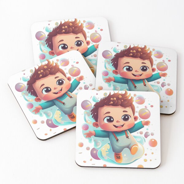 Item preview, Cute Cheerful Boy in Bubbles designed and sold by Witty-Whimsy.