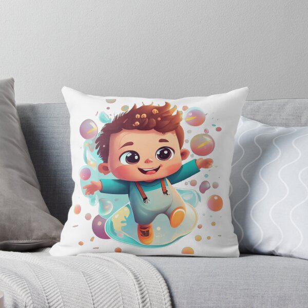 Item preview, Cute Cheerful Boy in Bubbles designed and sold by Witty-Whimsy.