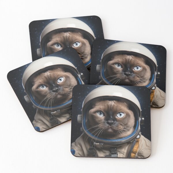 Item preview, Astronaut Cat in Space - Burmese designed and sold by Merchgard.