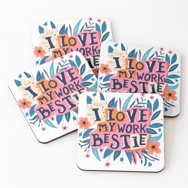 Item preview, I love my work bestie work bestie gift  designed and sold by OlivedesignsIN.