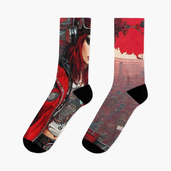 Item preview, Red Vibe - Cyber City Cityscape designed and sold by Delerat7.