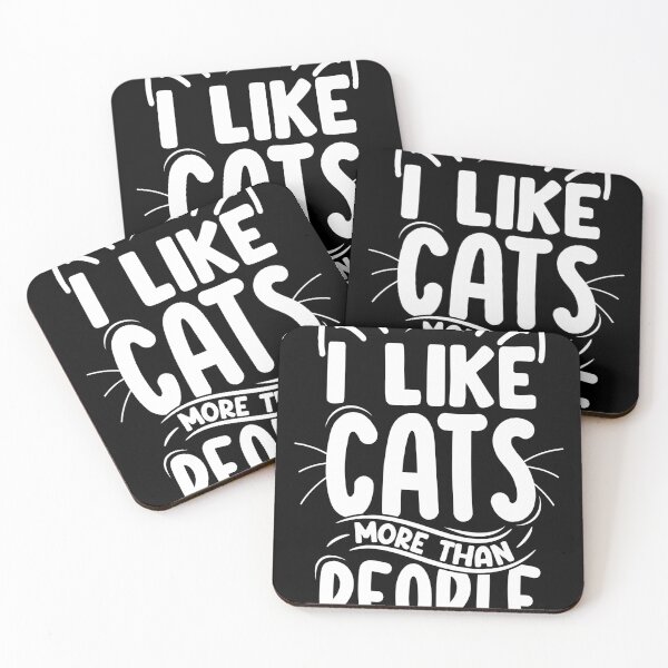 Item preview, I Like Cats More Than People Funny Cat-Loving quote designed and sold by soudaniet.