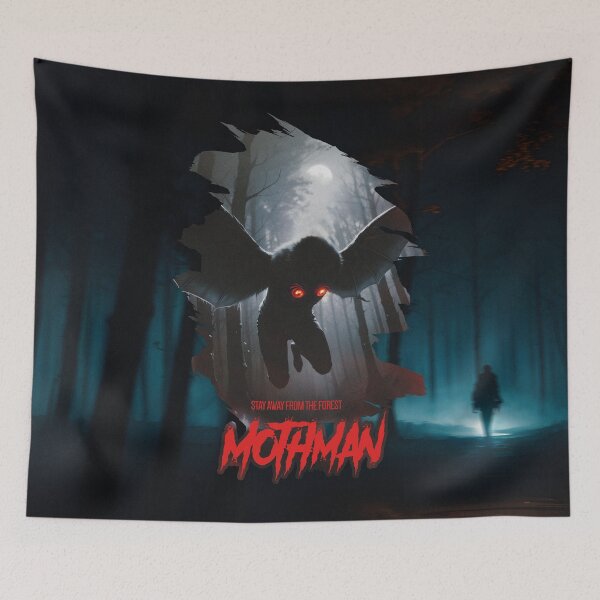 Item preview, Mothman - Stay away from the forest - Halloween designed and sold by AiPunch.