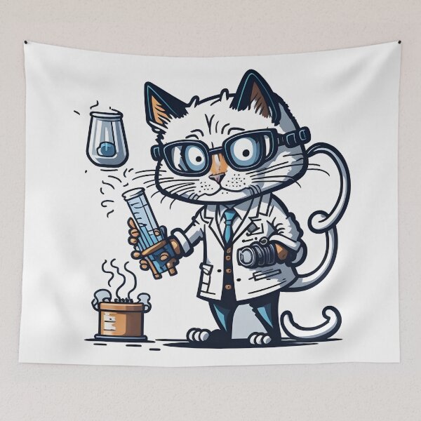 Item preview, Crazy scientist cat. designed and sold by ratchawoot.