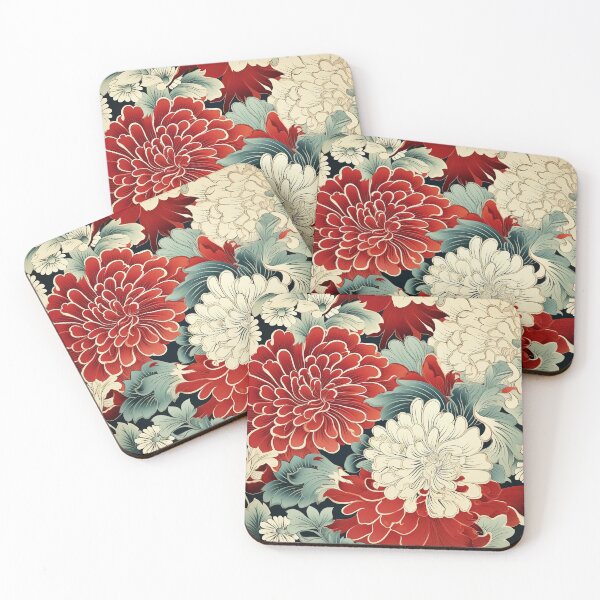 Item preview, Japanese flower pattern designed and sold by Meeheemaha.