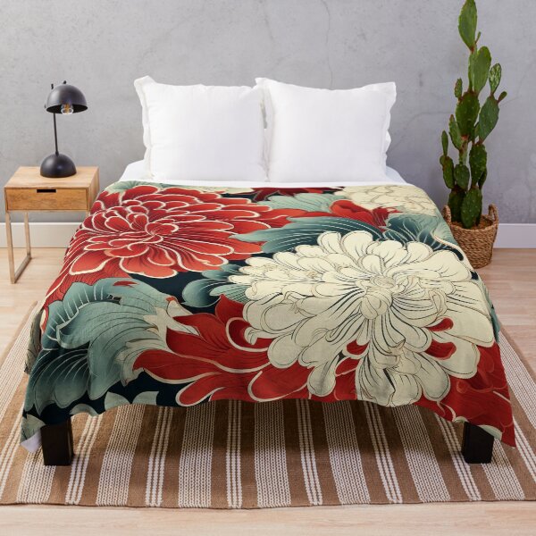 Item preview, Japanese flower pattern designed and sold by Meeheemaha.