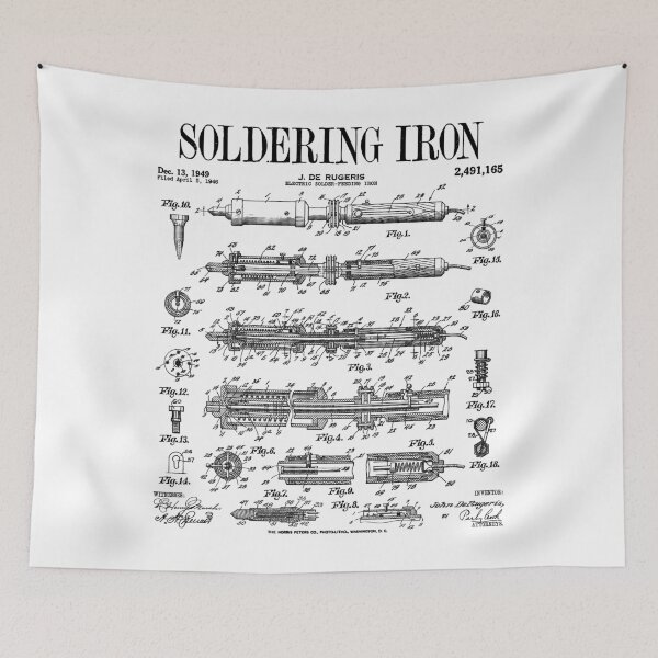 Item preview, Soldering Iron Electrician Electronics Repair Vintage Patent designed and sold by GrandeDuc.