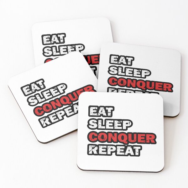 Item preview, Dominate Your Ambitions Eat Sleep Conquer repeat designed and sold by Pixie-agenca.