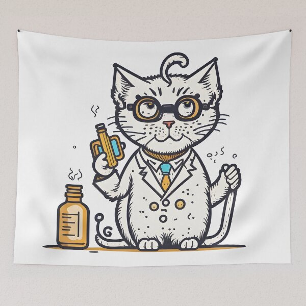 Item preview, Crazy scientist cat. designed and sold by ratchawoot.