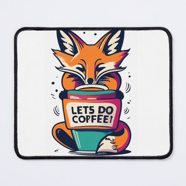Item preview, fox dinking a cup of coffee designed and sold by KARM2014.