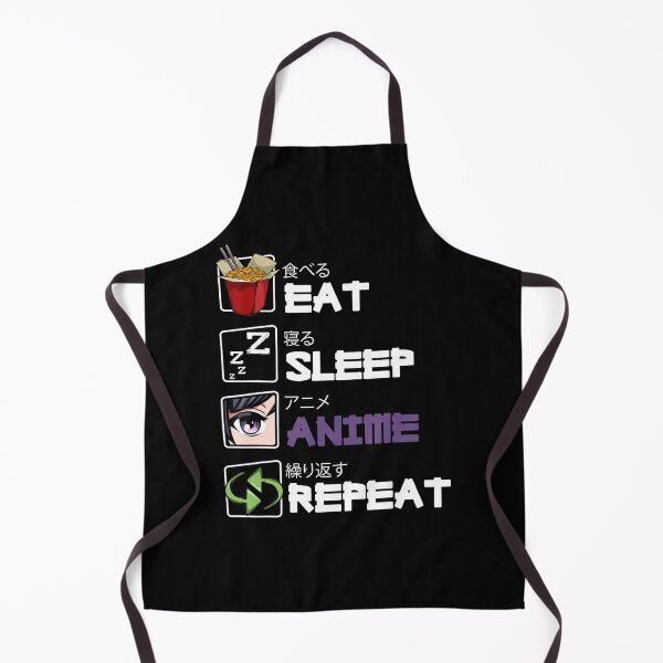 Item preview, Eat Sleep Anime Repeat Kawaii Otaku Manga Japan Fan Kanji designed and sold by Baninch.