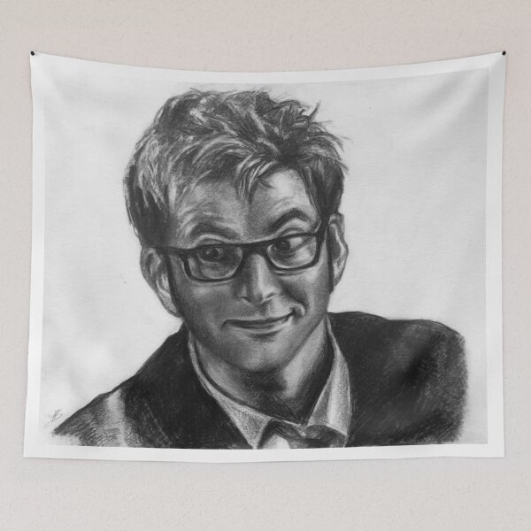 Item preview, Tenth Doctor Portrait designed and sold by AlexBowman314.
