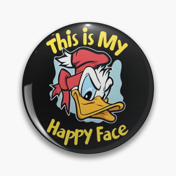 Item preview, Donald Duck Angry Grumpy | This Is My Happy Face T-Shirt designed and sold by ArtsyElegance4U ⭐⭐⭐⭐⭐.