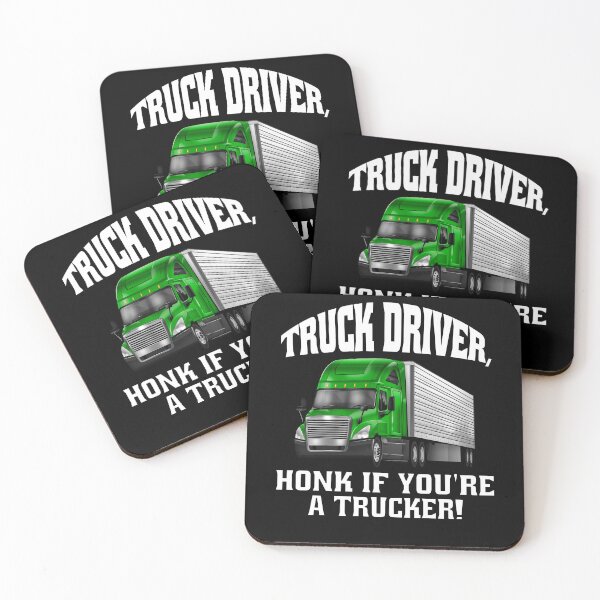 Artikelvorschau, Big Rig Truck Driver, Hupe, wenn du ein Trucker bist! entworfen und verkauft von fantasticdesign.