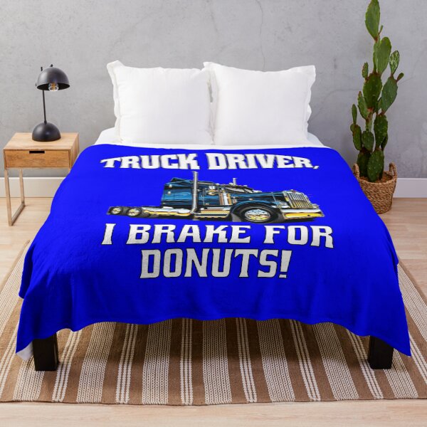 Artikelvorschau, Big Rig Truck Driver, ich bremse für Donuts! entworfen und verkauft von fantasticdesign.