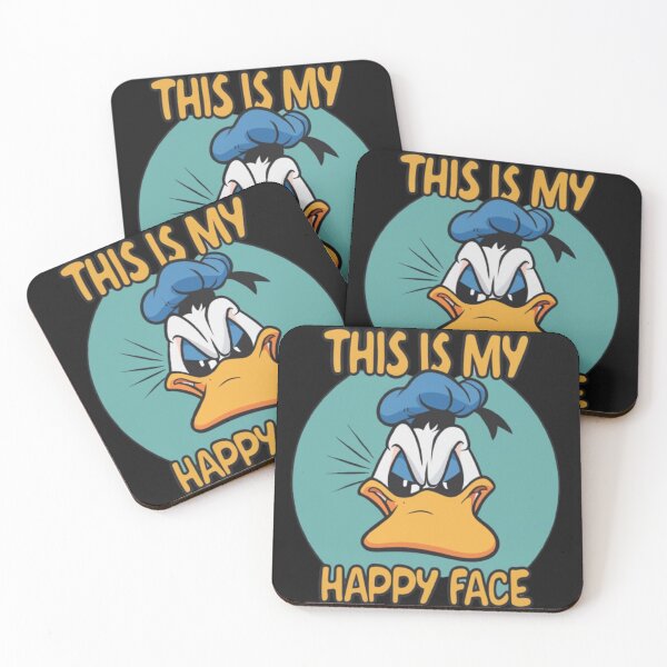 Item preview,  Donald Duck Angry Grumpy | This Is My Happy Face T-Shirt designed and sold by ArtsyElegance4U ⭐⭐⭐⭐⭐.