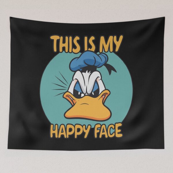 Item preview,  Donald Duck Angry Grumpy | This Is My Happy Face T-Shirt designed and sold by ArtsyElegance4U ⭐⭐⭐⭐⭐.