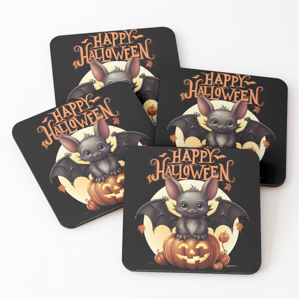 Item preview, Halloween Happy Bat on a Pumpkin designed and sold by Oceanicmaster.