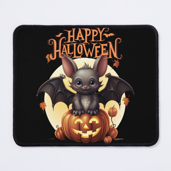 Item preview, Halloween Happy Bat on a Pumpkin designed and sold by Oceanicmaster.