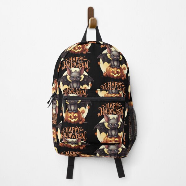 Item preview, Halloween Happy Bat on a Pumpkin designed and sold by Oceanicmaster.