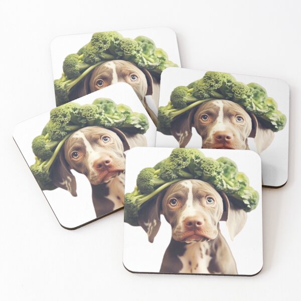 Aperçu de l'œuvre Chiot mignon avec bonnet de brocoli. créée et vendue par Dreamtodream.
