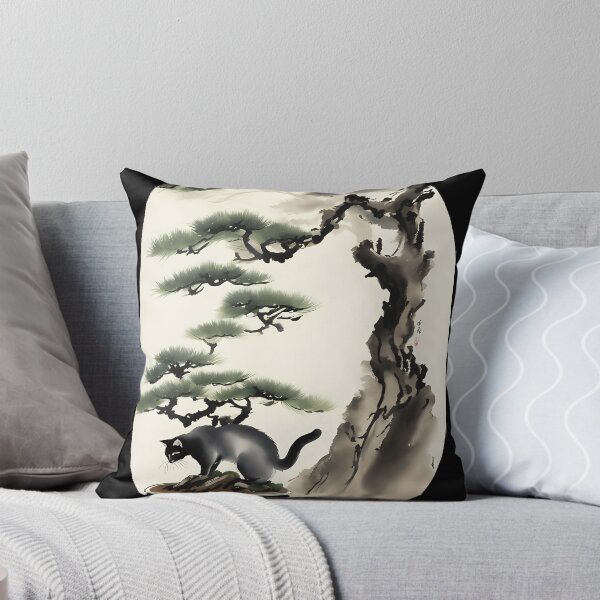 Item preview, Cat bonsai - Kitty and Bonsai Tree Art - Simple Round Corner Rectangle Frame designed and sold by Mechanical-Artt.