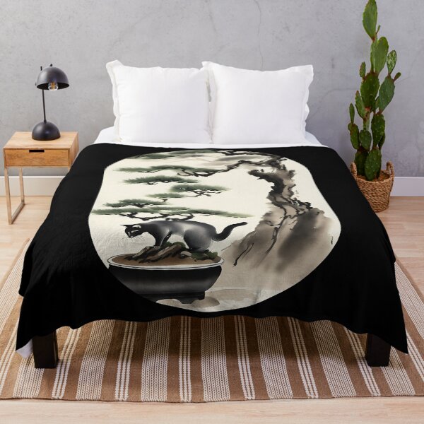 Item preview, Cat bonsai - Kitty and Bonsai Tree Art - Simple Round Corner Rectangle Frame designed and sold by Mechanical-Artt.