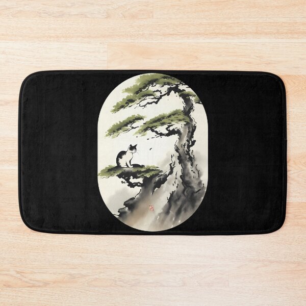 Item preview, Cat bonsai - Bonsai Kitty Zen Garden - Simple Round Corner Rectangle Frame designed and sold by Mechanical-Artt.