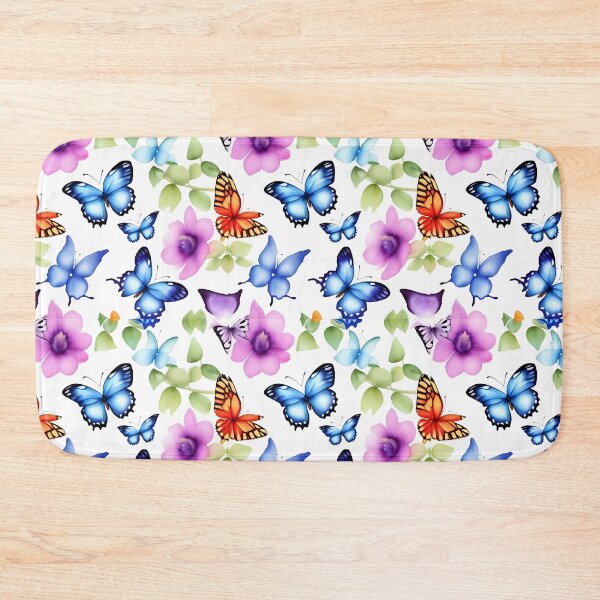 Item preview, butterfly with watercolor flowers designed and sold by Nada2446.