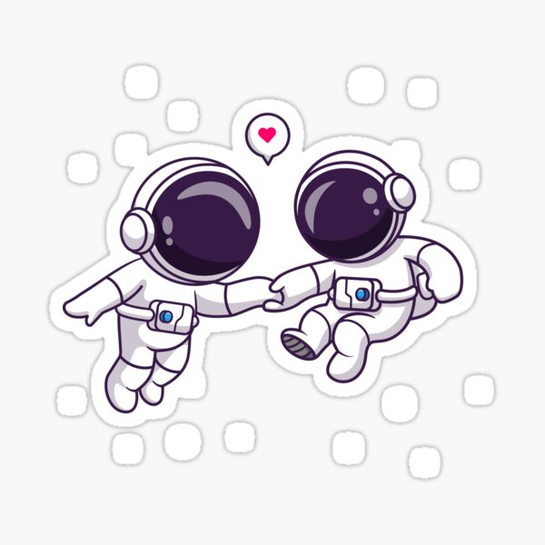 Astronaut Love Sticker