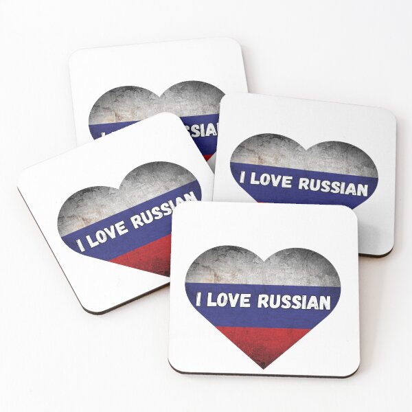 Item preview, I love Russian, heart with Russian flag designed and sold by language-des.
