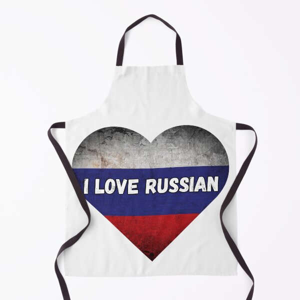 Item preview, I love Russian, heart with Russian flag designed and sold by language-des.