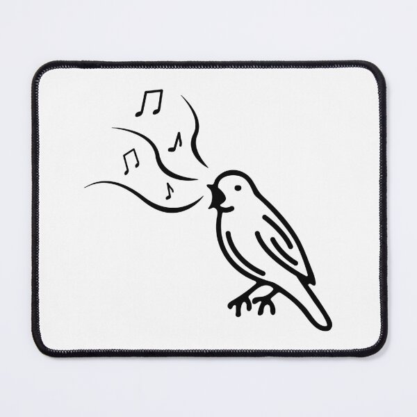 Item preview, Bird nightingale monochrome illustration designed and sold by OM-lova.