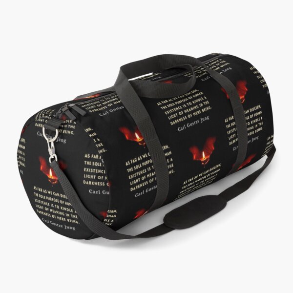 Item preview, Carl Jung quote: As far as we can discern, the sole purpose of human existence is to kindle a light in the darkness of mere being. designed and sold by artbleed.