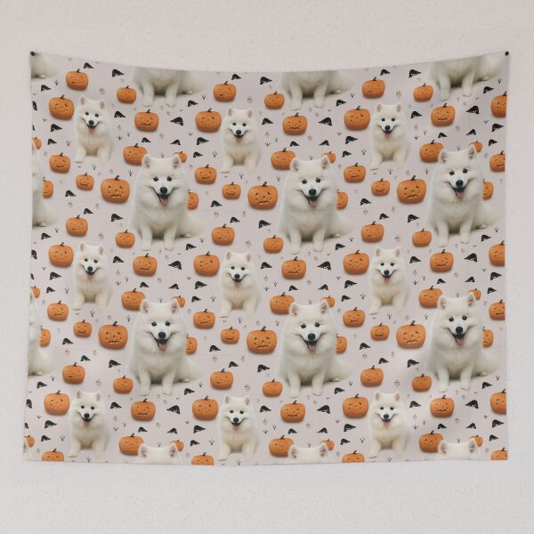Item preview, Halloween Samoyed Pumpkin vintage designed and sold by Vindbult.