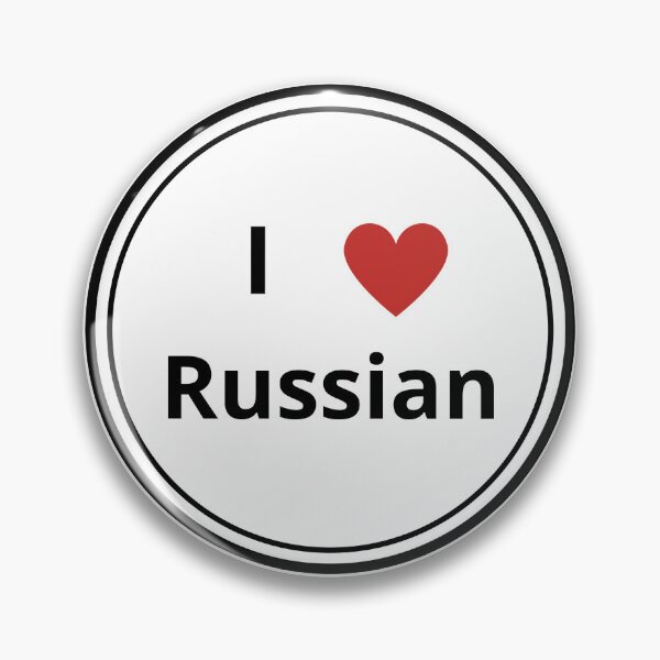 Item preview, Black and white circle of i love russian designed and sold by language-des.